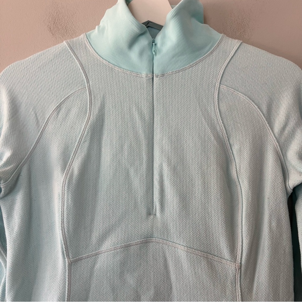 lululemon athletica Light Aqua Half-Zip Pullover Jacket - Picture 3 of 10